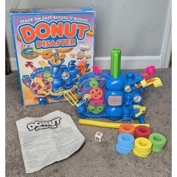 1992 Donut Disaster Game, Parker Brothers, Tested- Missing one Rolling pin - Picture 1 of 4